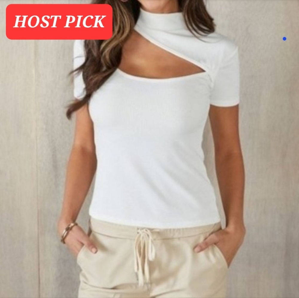 New with Tag, White asymmetrical top